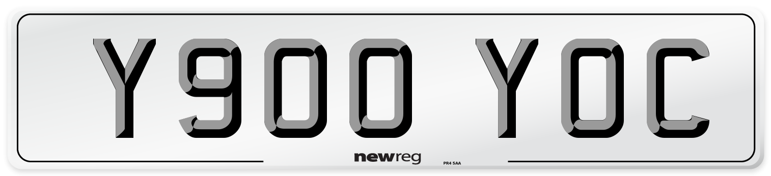 Y900 YOC Number Plate from New Reg